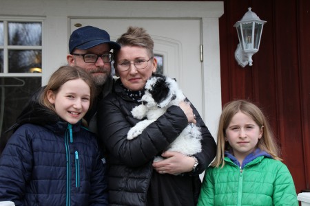 Orkan "Gösta" med familjen Olofsson.